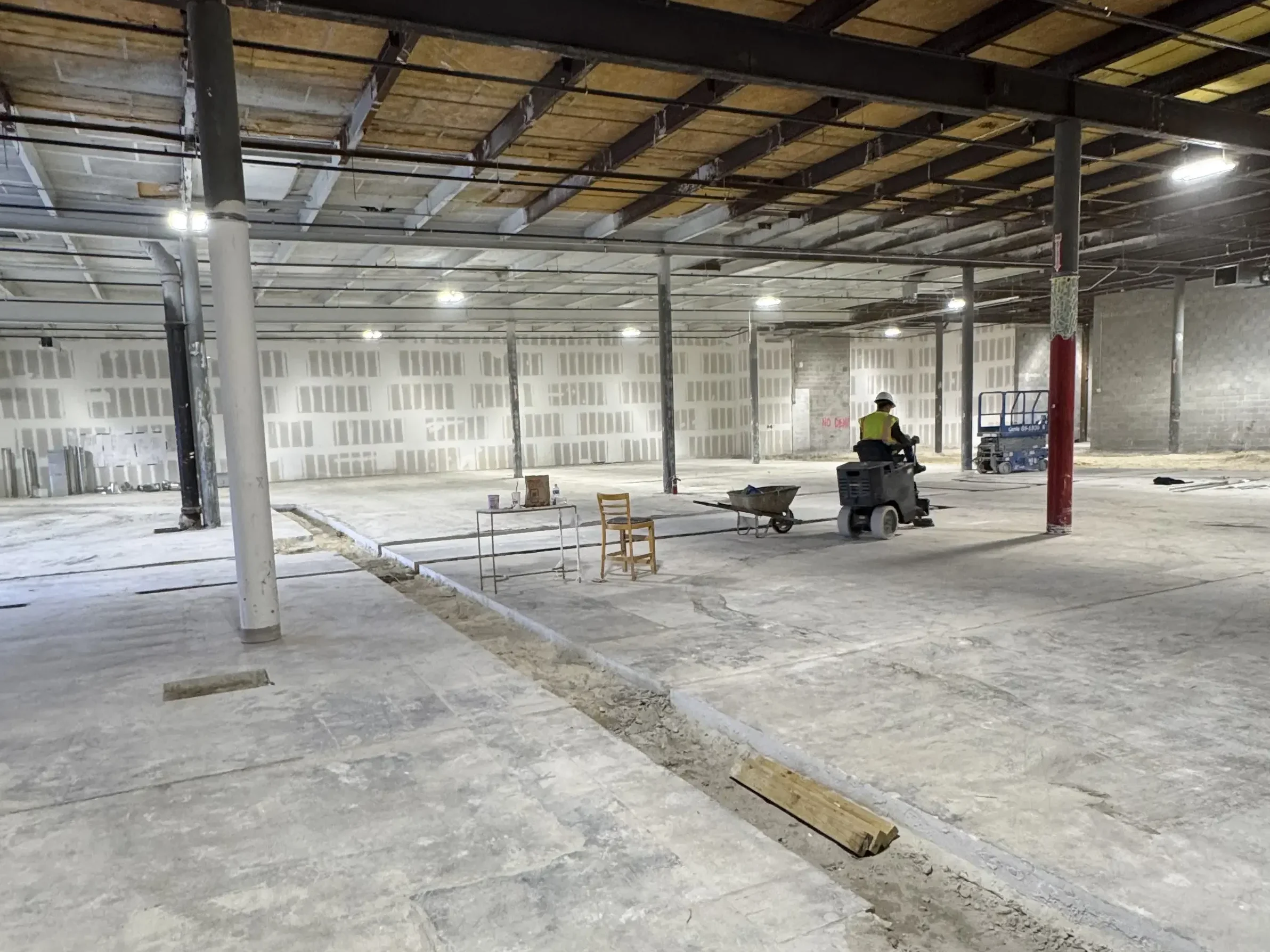 commercial interior demolition worker using floor scraper to remove thinset and adhesive from concrete floor

interior demolition contractor scraping glue residue from concrete floor during commercial renovation

worker performing commercial interior demolition using floor scraper to remove flooring adhesive

commercial interior demolition in Miami with worker removing thinset from concrete floor

interior demolition worker removing floor adhesive with floor scraper

commercial interior demolition worker using floor scraper to remove thinset and adhesive from concrete floor